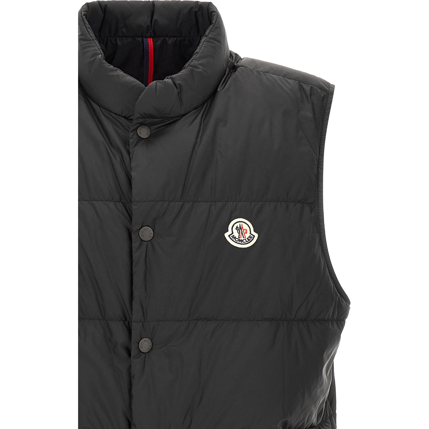 Black Polyamide Sleeveless Jacket