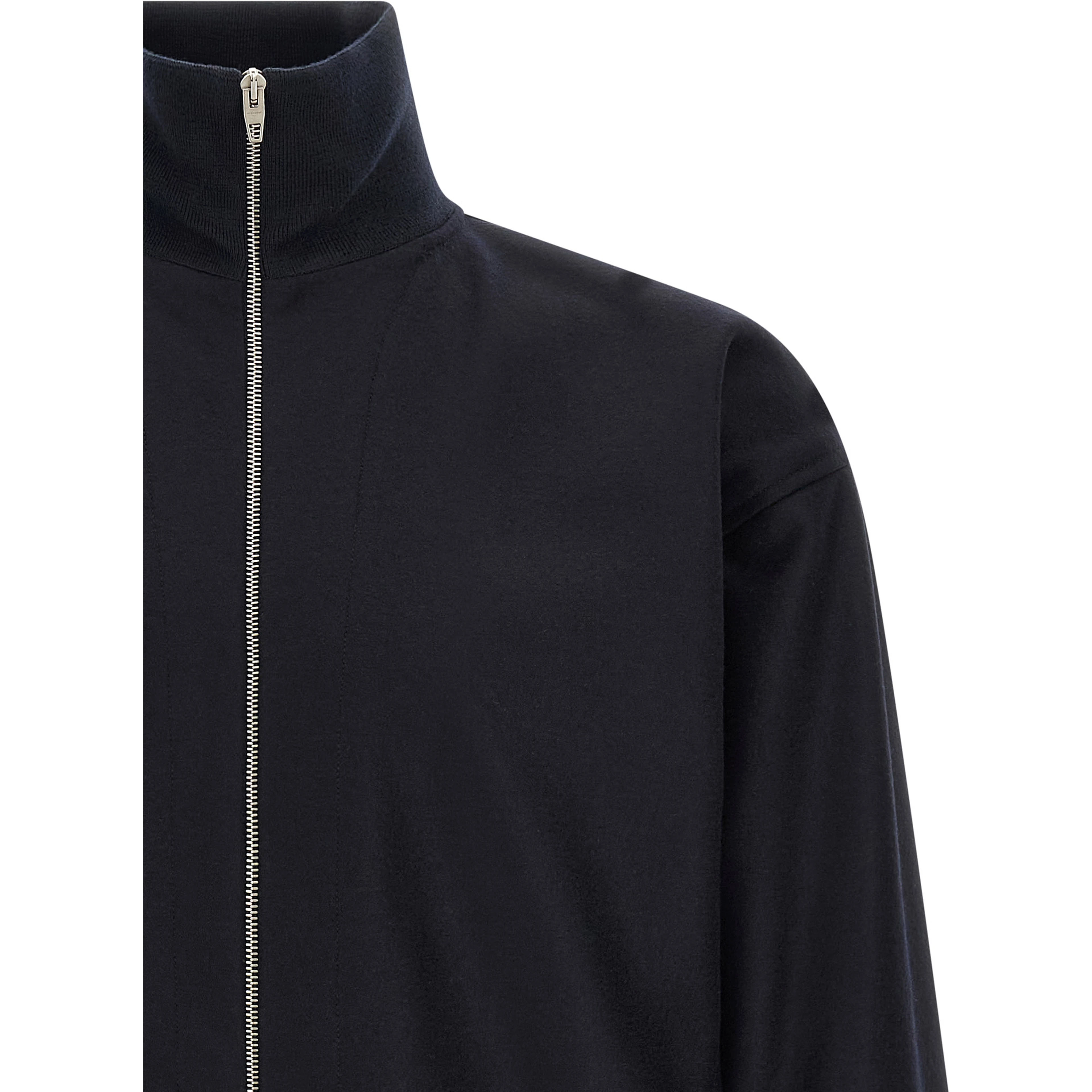 Blue Wool Full-Length Jacket