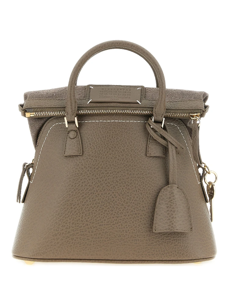 Gray Calfskin Shoulder Bag