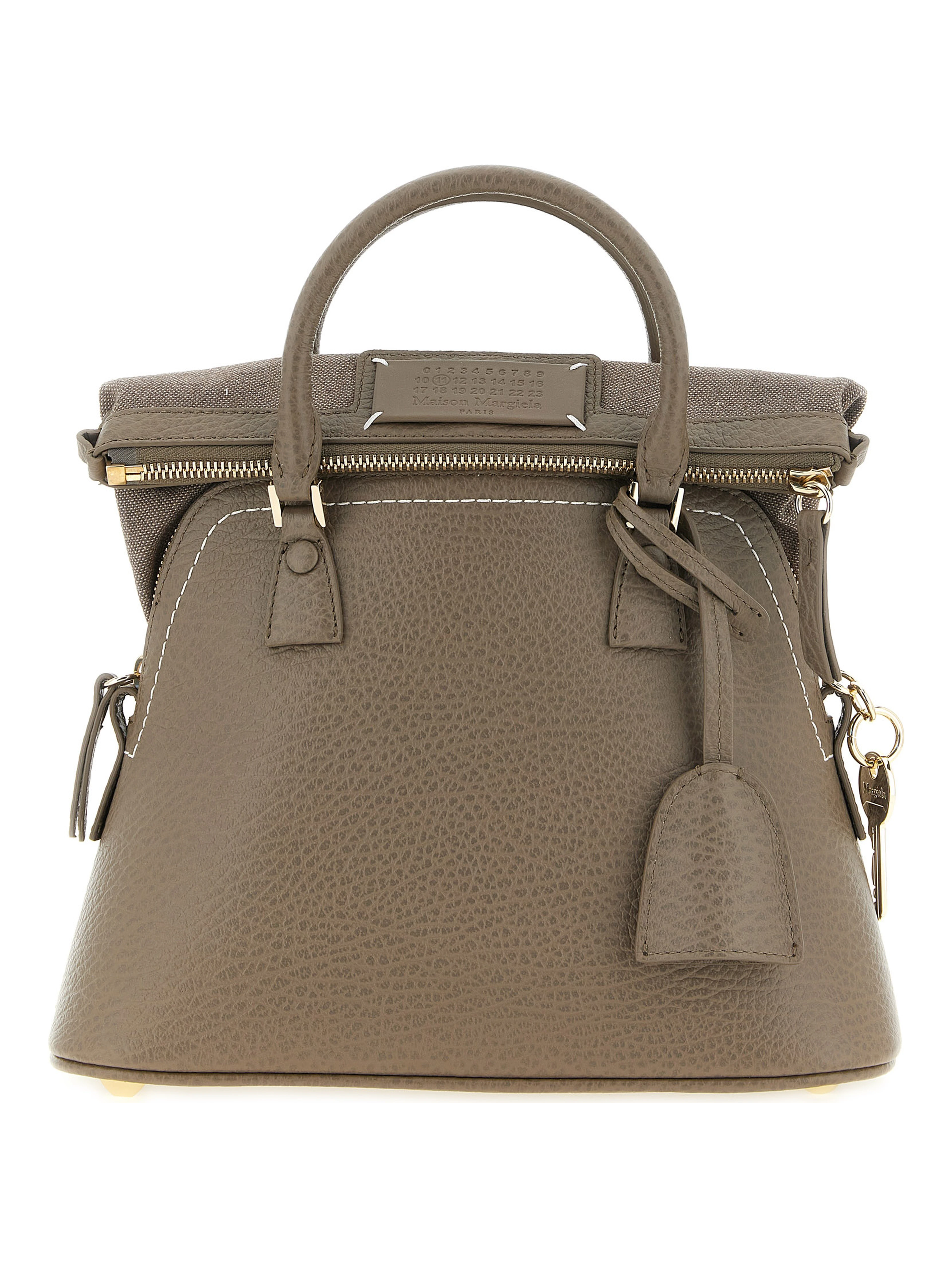 Gray Calfskin Shoulder Bag
