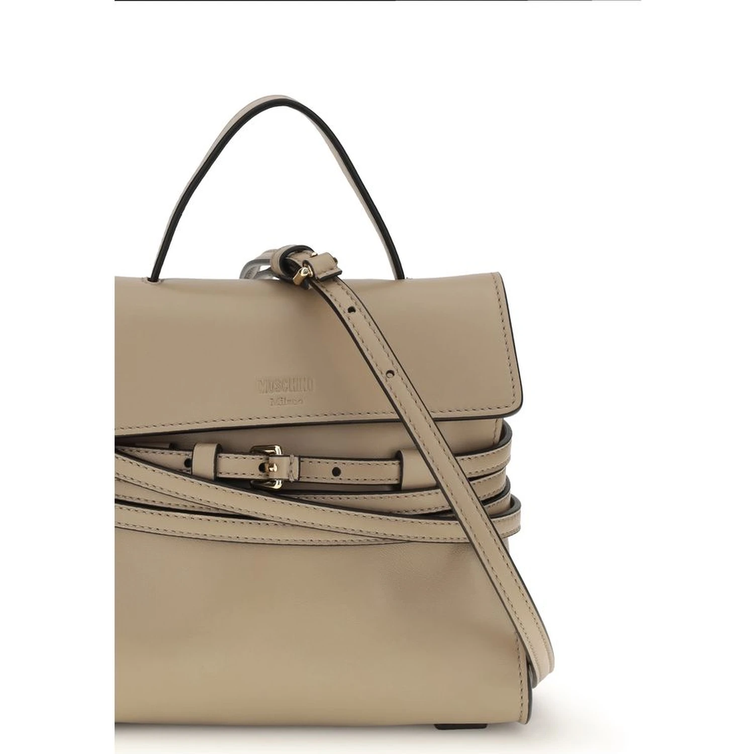Beige Goatskin Shoulder Bag