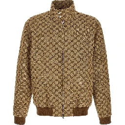 Beige Cotton Bomber