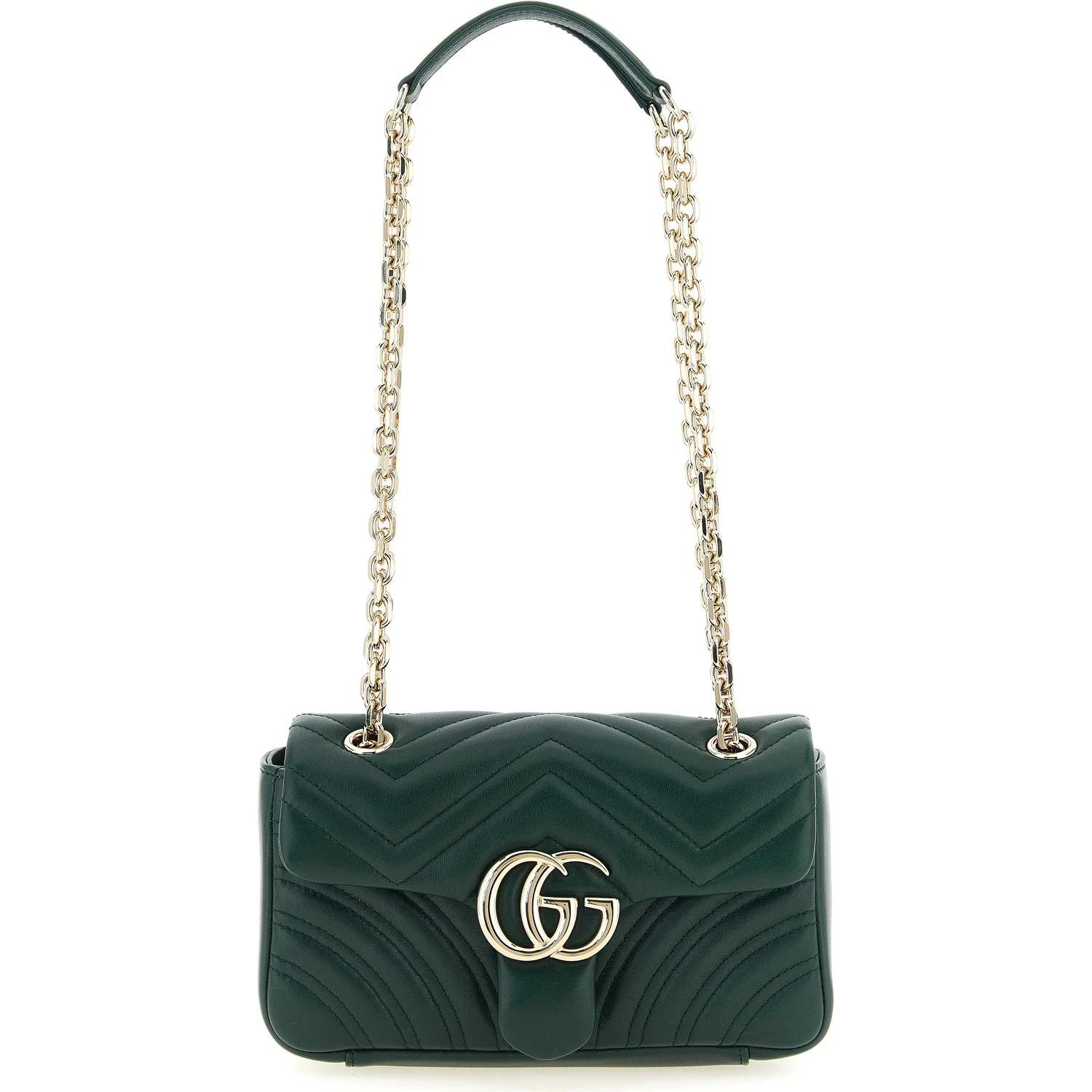 Bicolor Lamb Leather Shoulder Bag