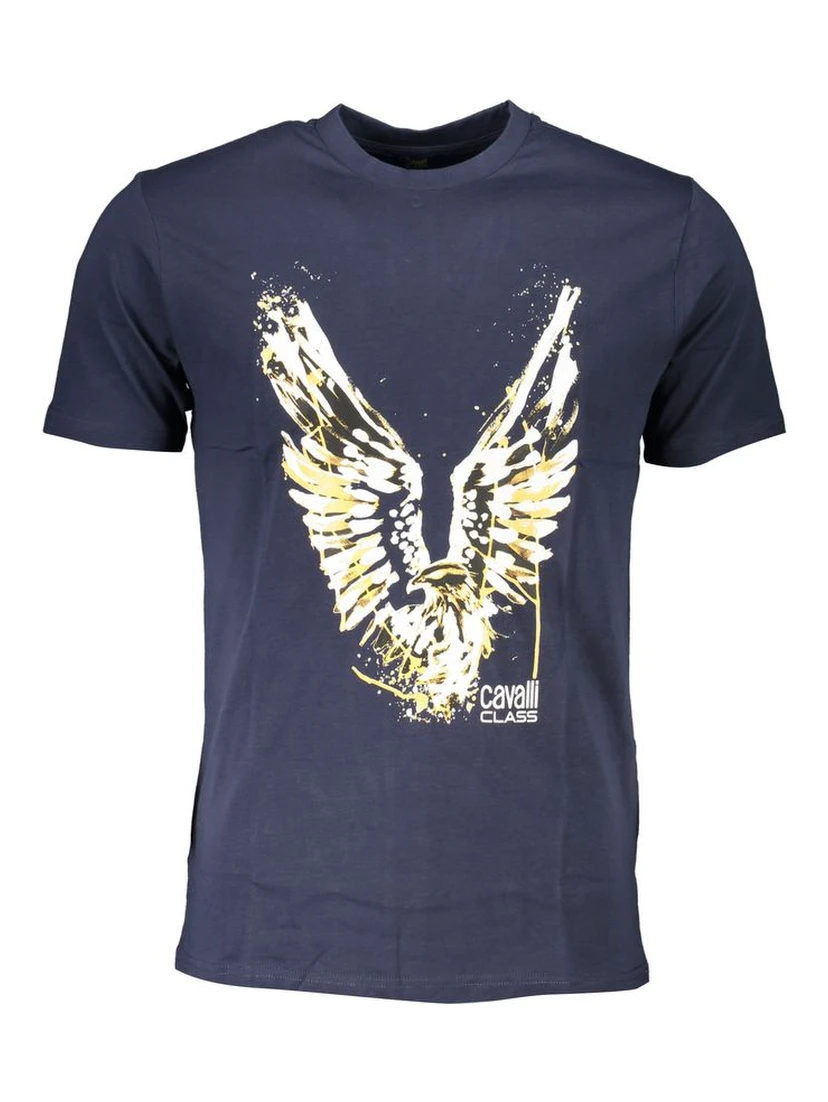 Blue Cotton Men's T-Shirt