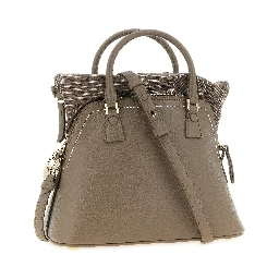 Gray Calfskin Shoulder Bag