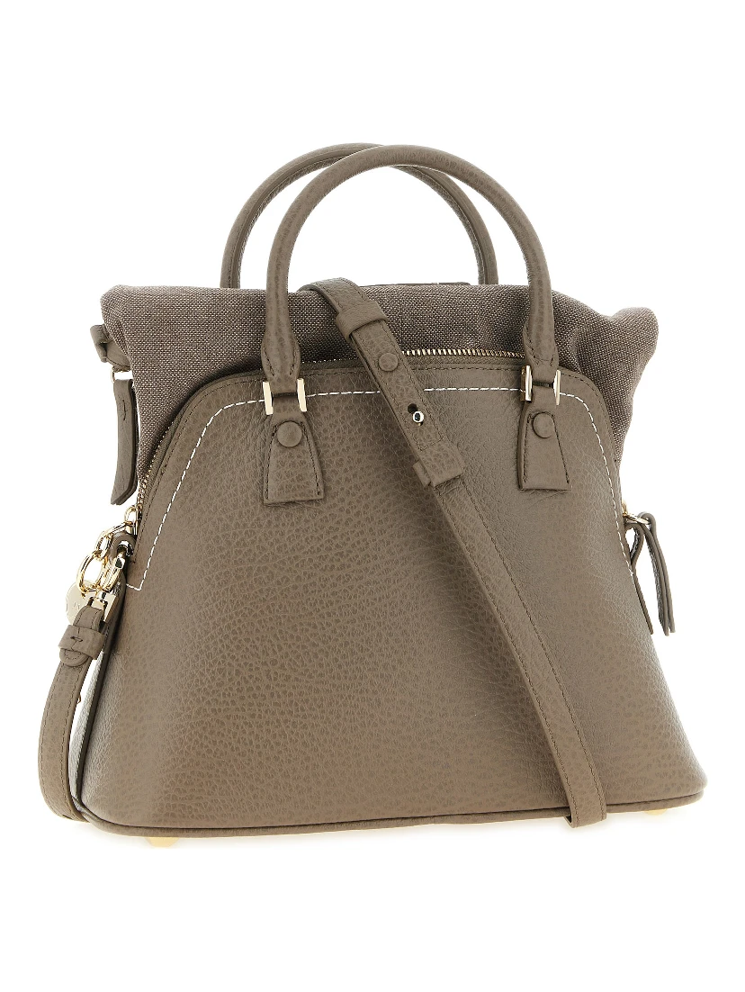 Gray Calfskin Shoulder Bag
