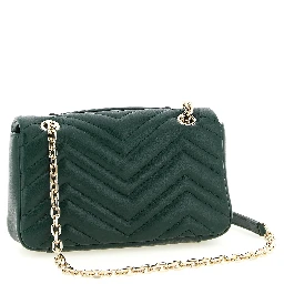Bicolor Lamb Leather Shoulder Bag