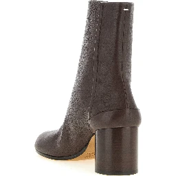 Brown Lamb Leather Ankle Boots