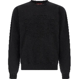Black Cotton Sweatshirt