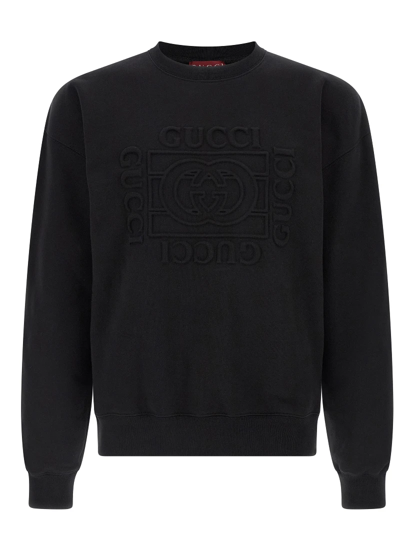 Black Cotton Sweatshirt