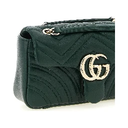 Bicolor Lamb Leather Shoulder Bag