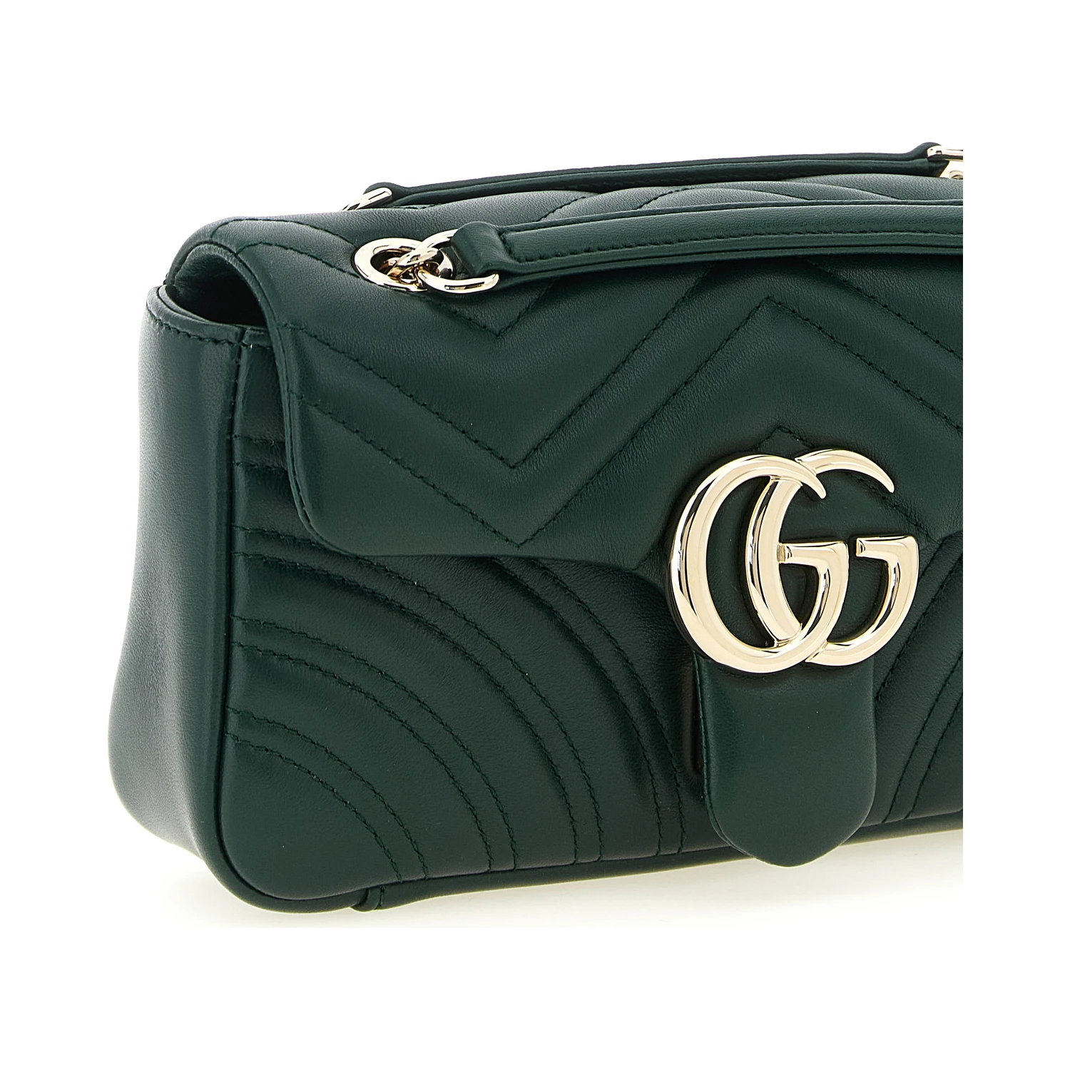 Bicolor Lamb Leather Shoulder Bag