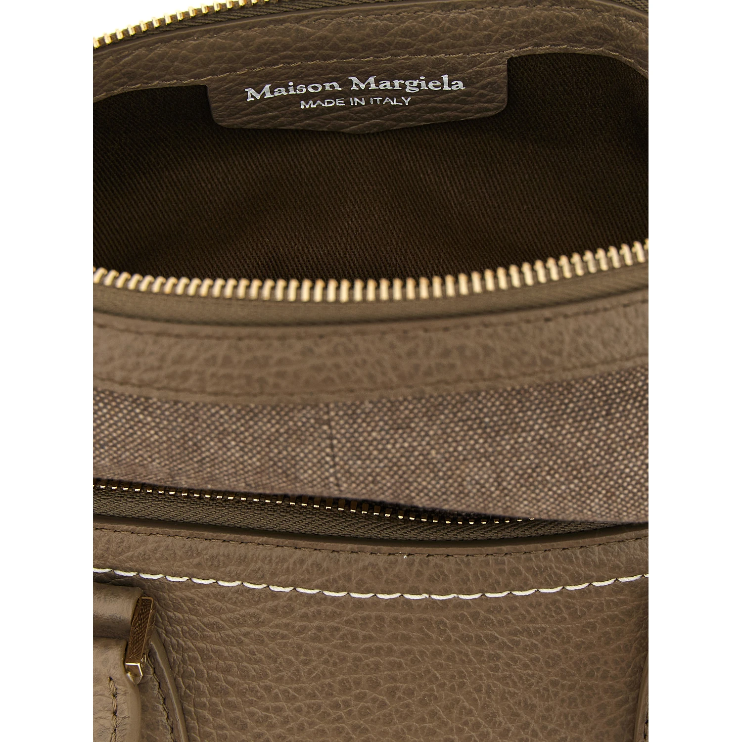 Gray Calfskin Shoulder Bag