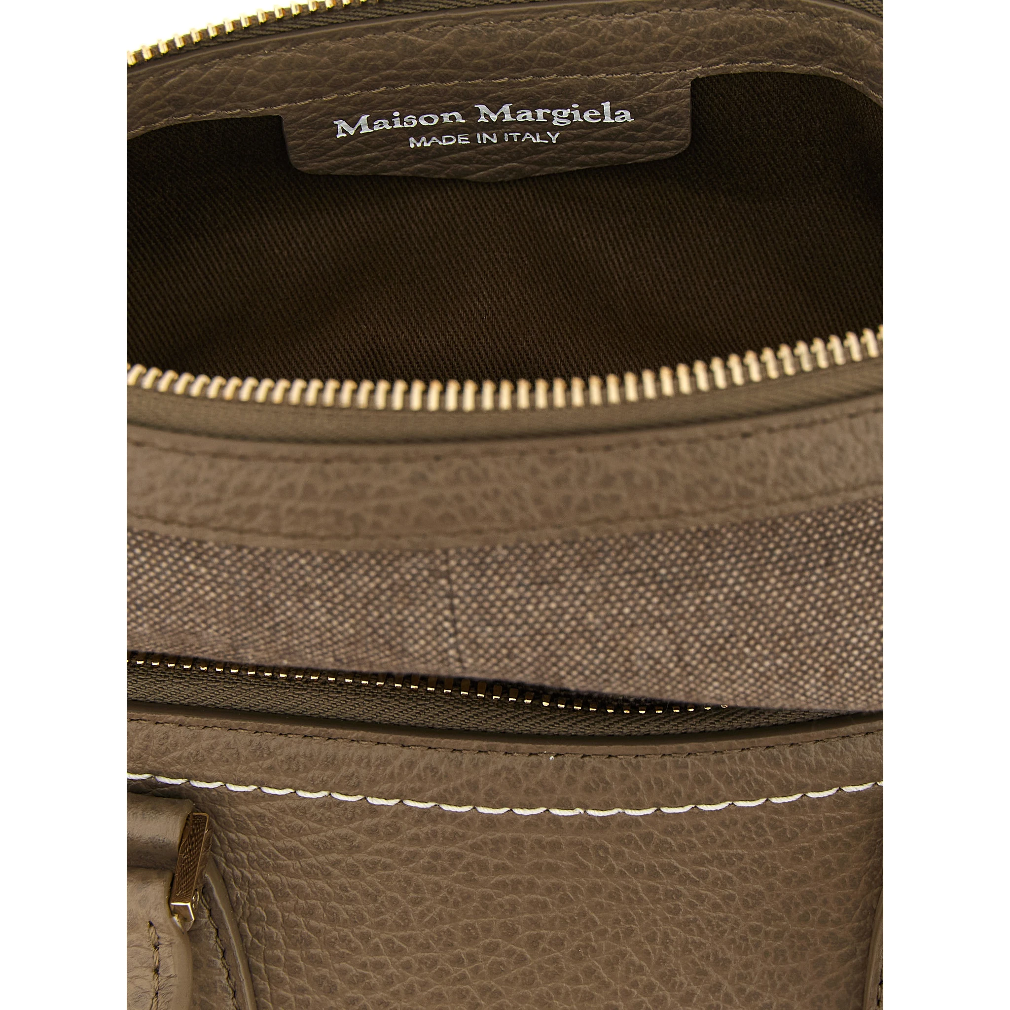 Gray Calfskin Shoulder Bag