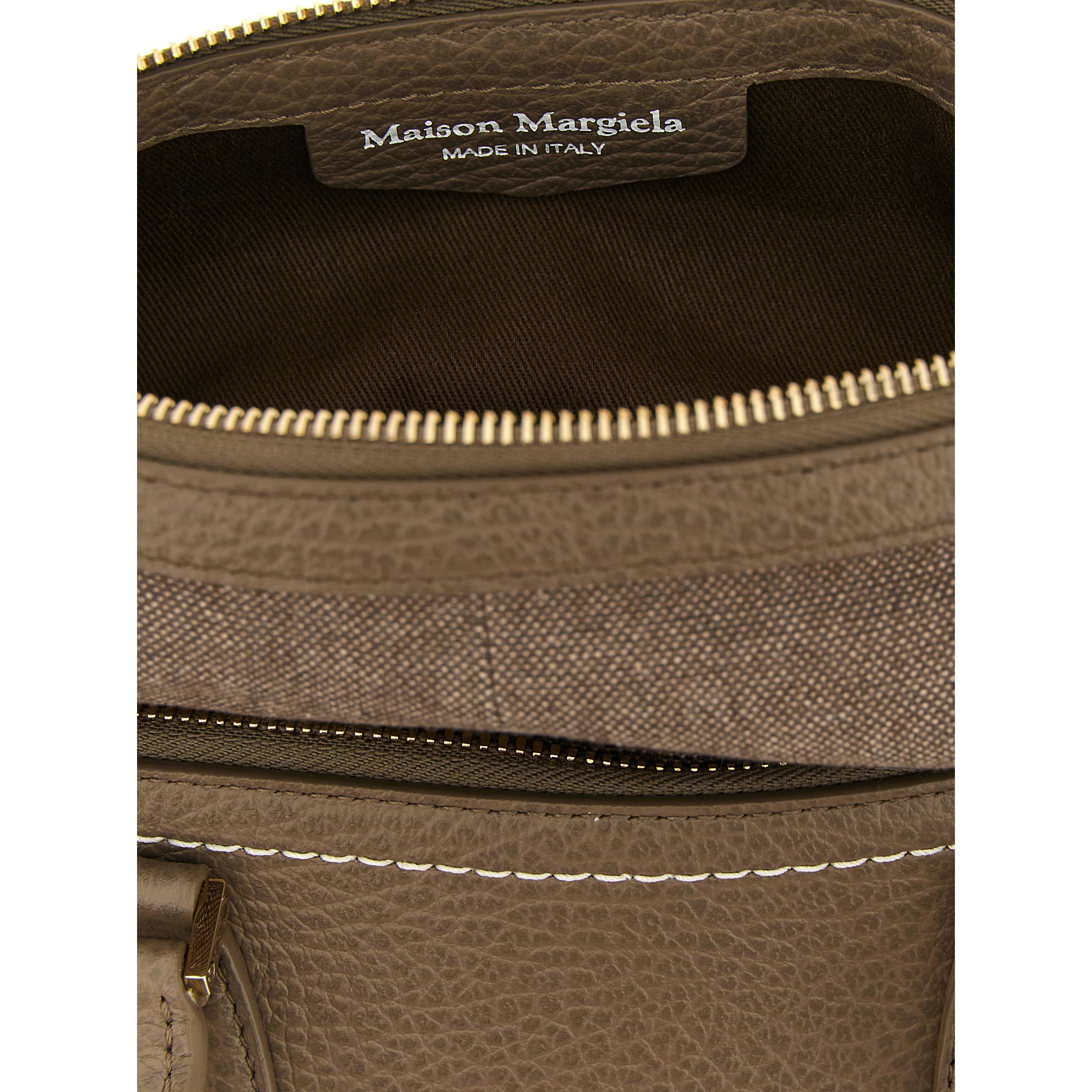 Gray Calfskin Shoulder Bag