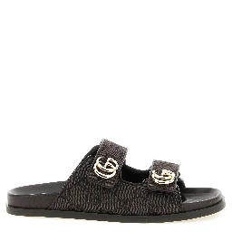 Brown Cotton Slides
