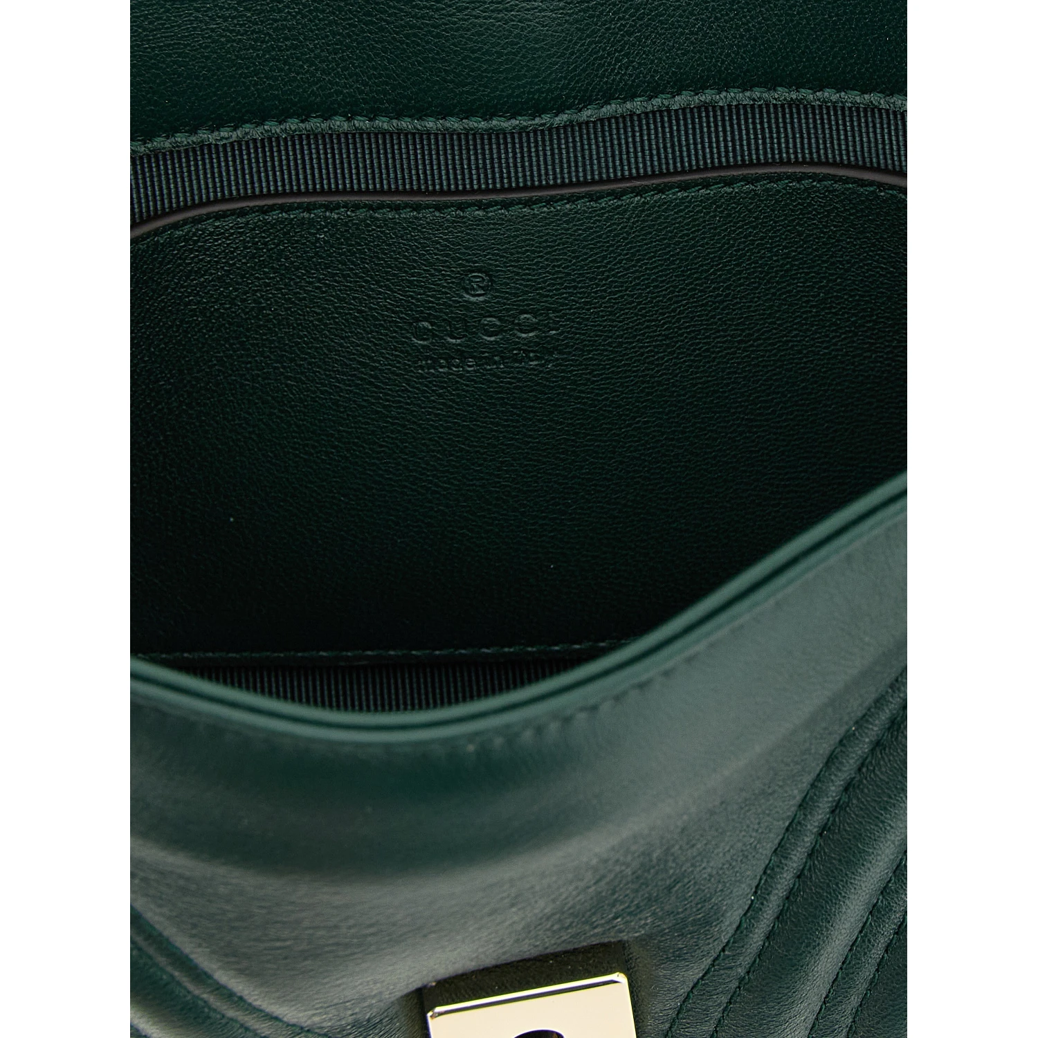 Bicolor Lamb Leather Shoulder Bag