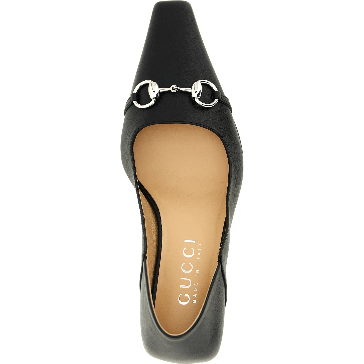Black Lamb Leather Mid Heel Pumps