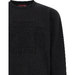 Black Cotton Sweatshirt