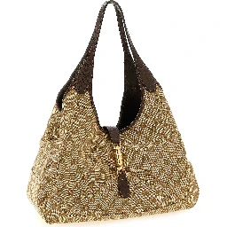 Beige Polyester Tote Bag