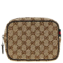 Beige Polyester Crossbody Bag