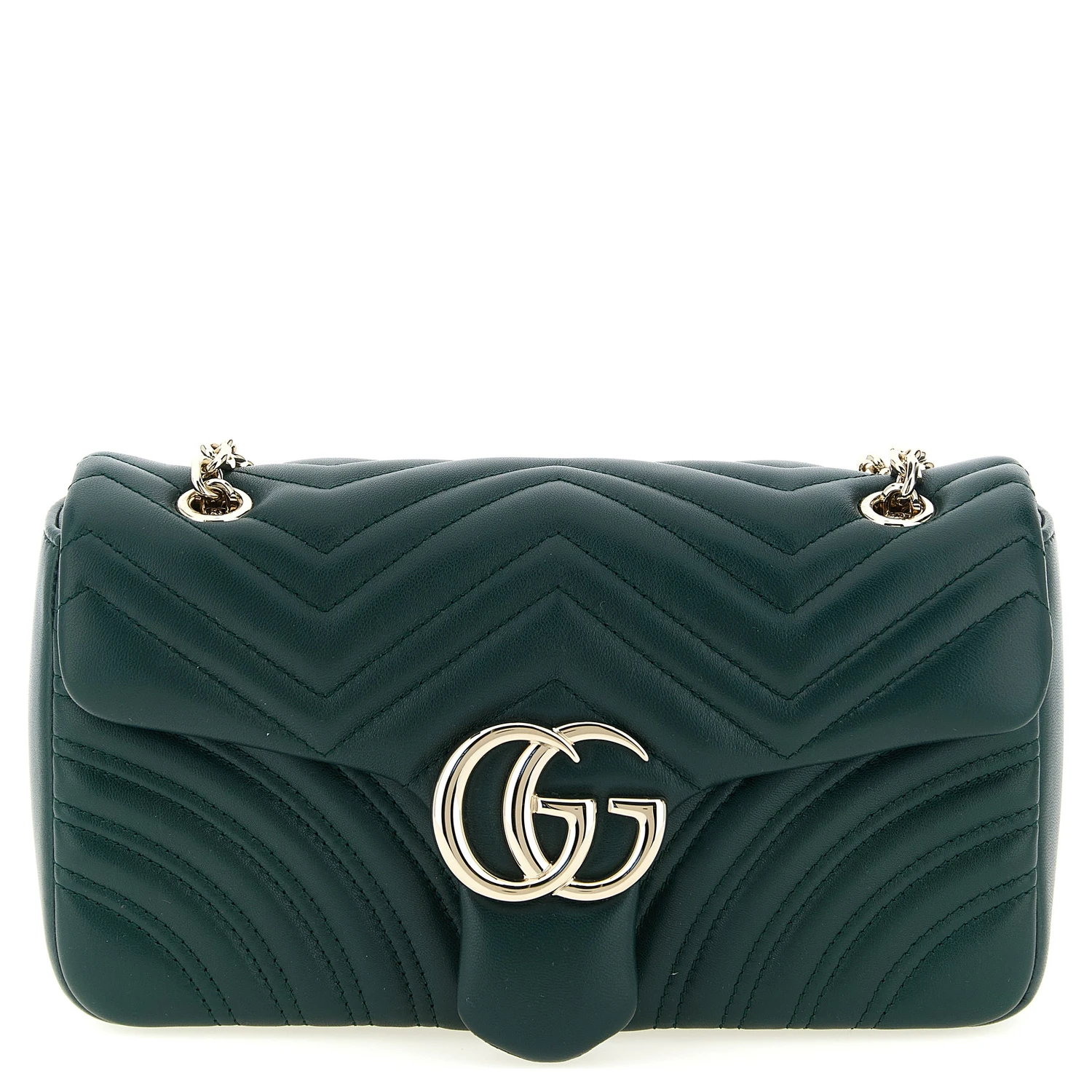 Bicolor Lamb Leather Shoulder Bag