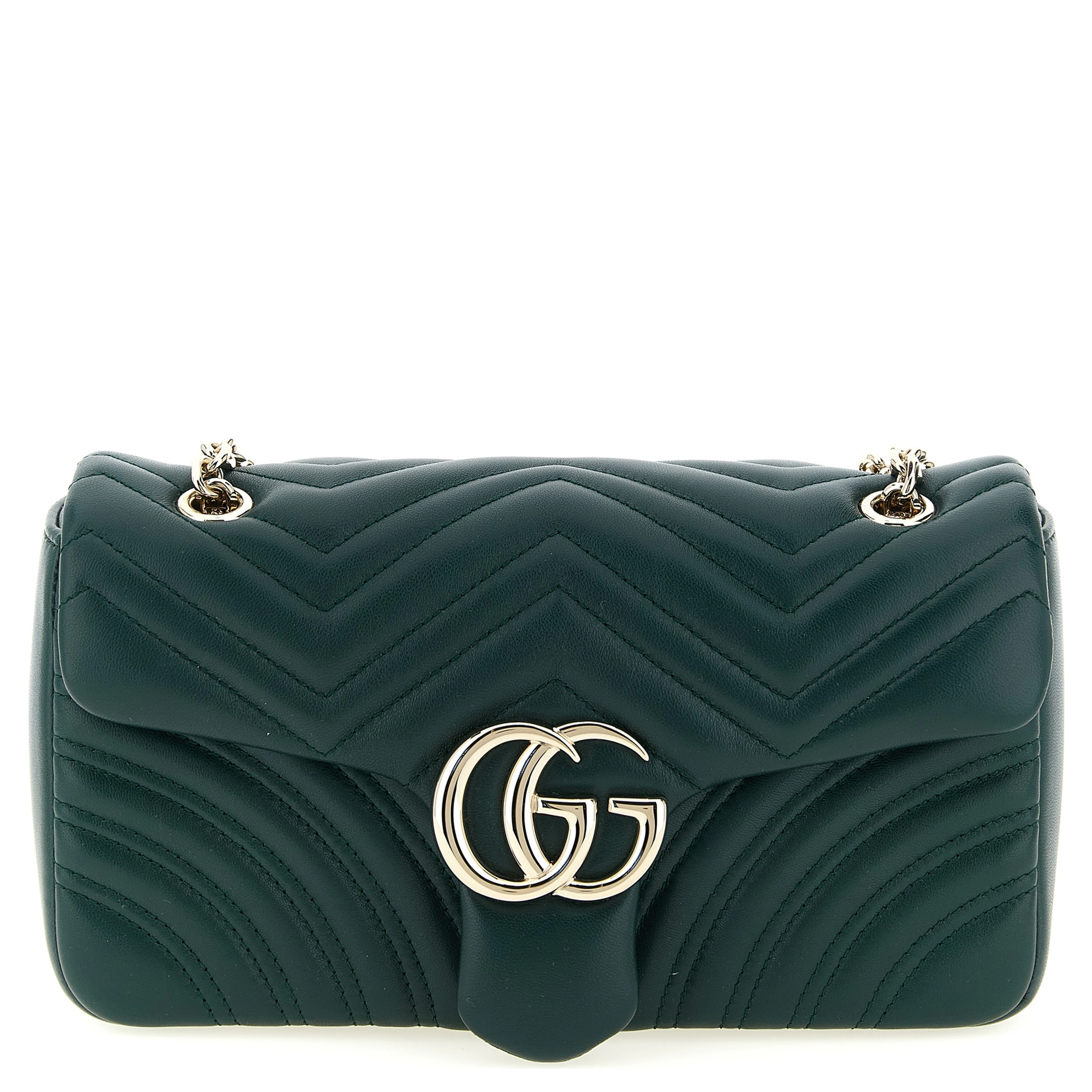 Bicolor Lamb Leather Shoulder Bag
