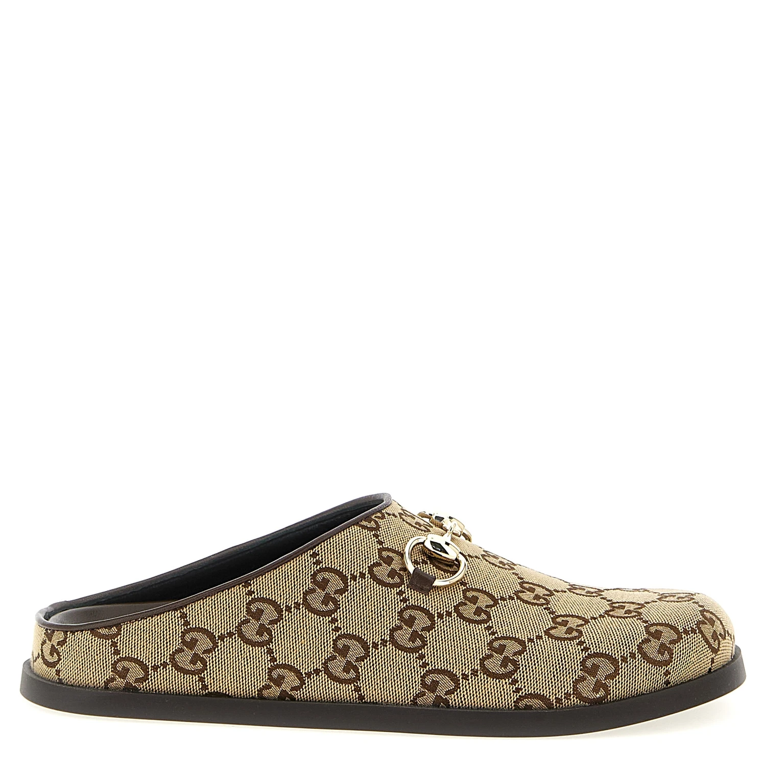 Beige Cotton Mules