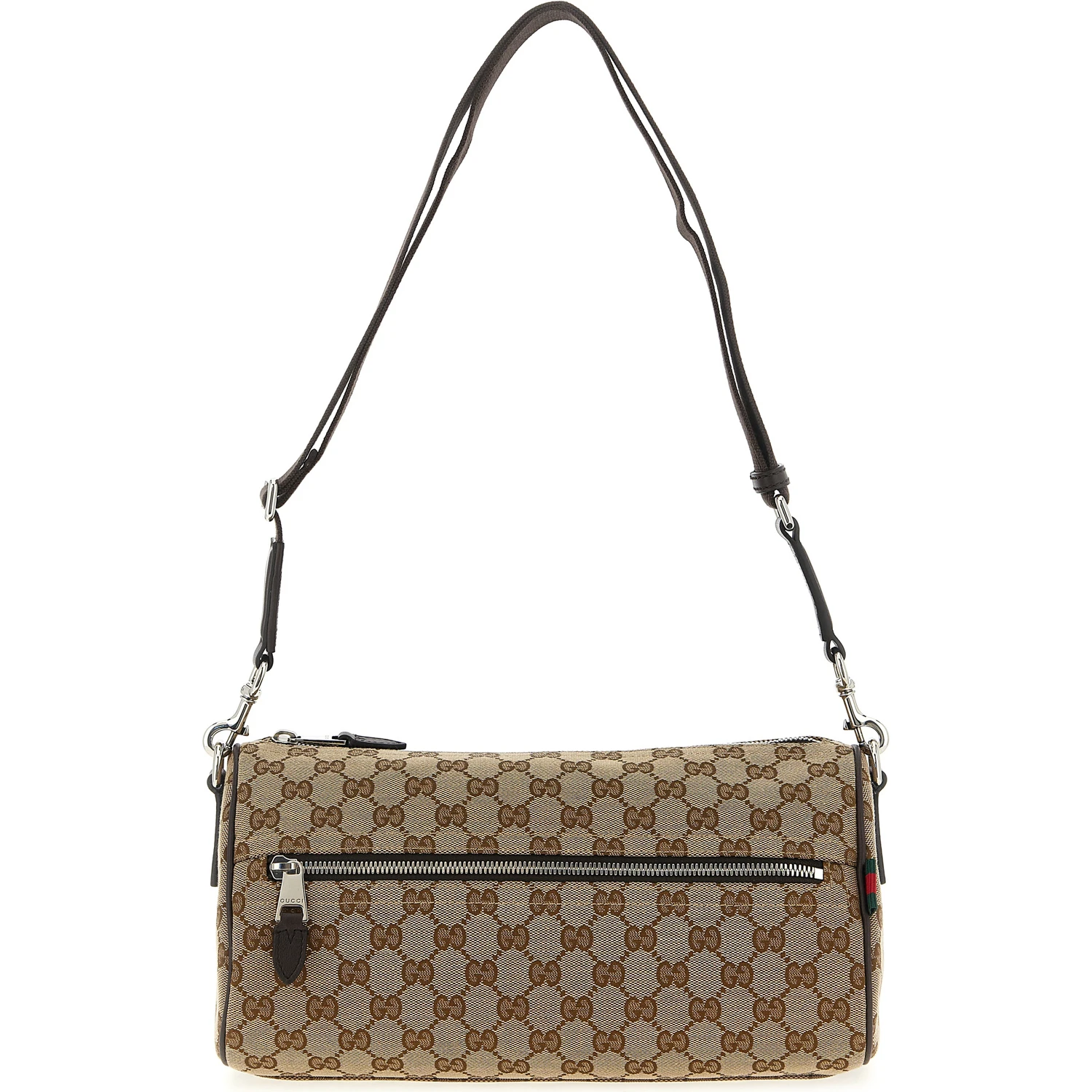 Beige Polyester Crossbody Bag