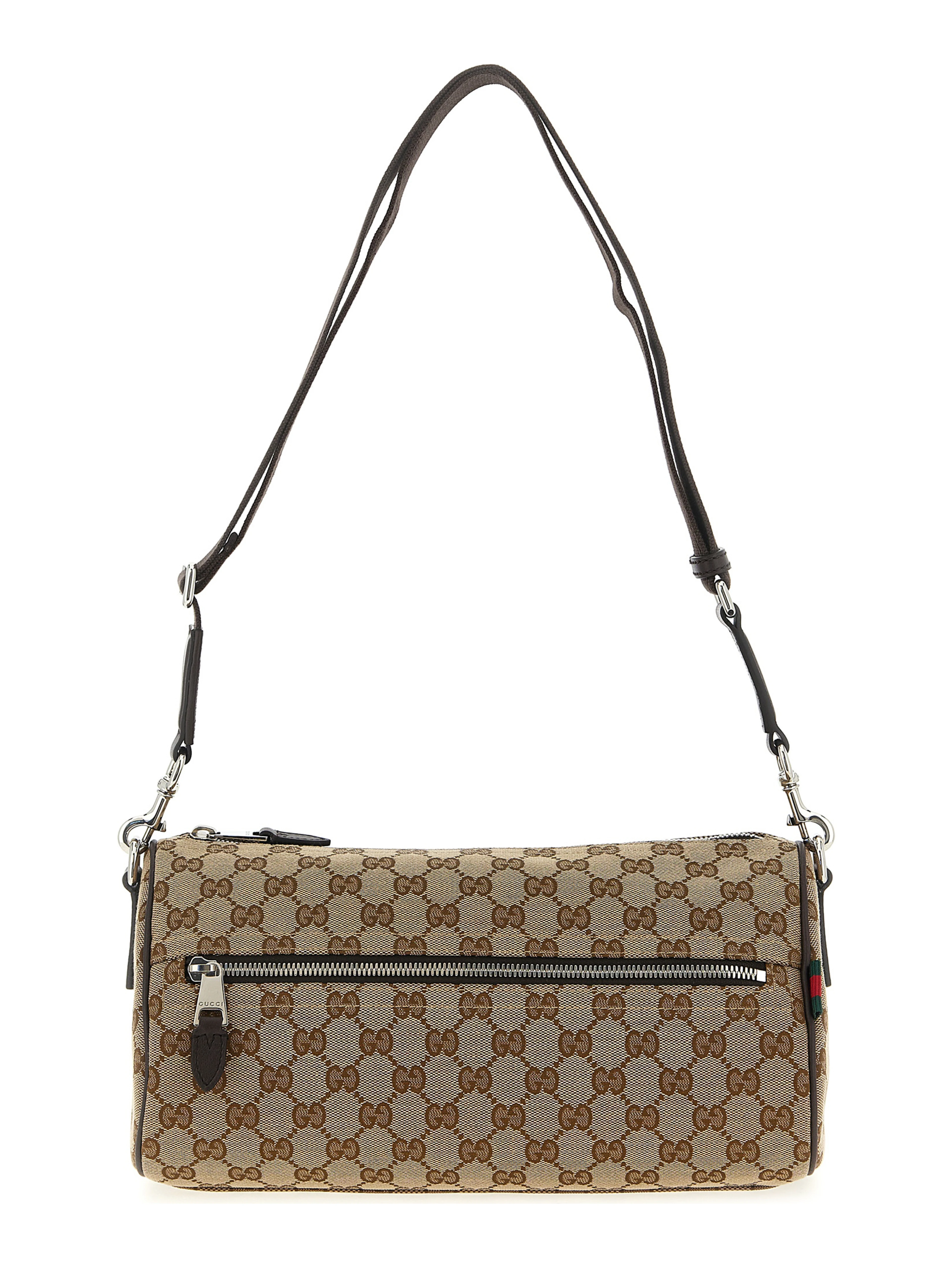 Beige Polyester Crossbody Bag