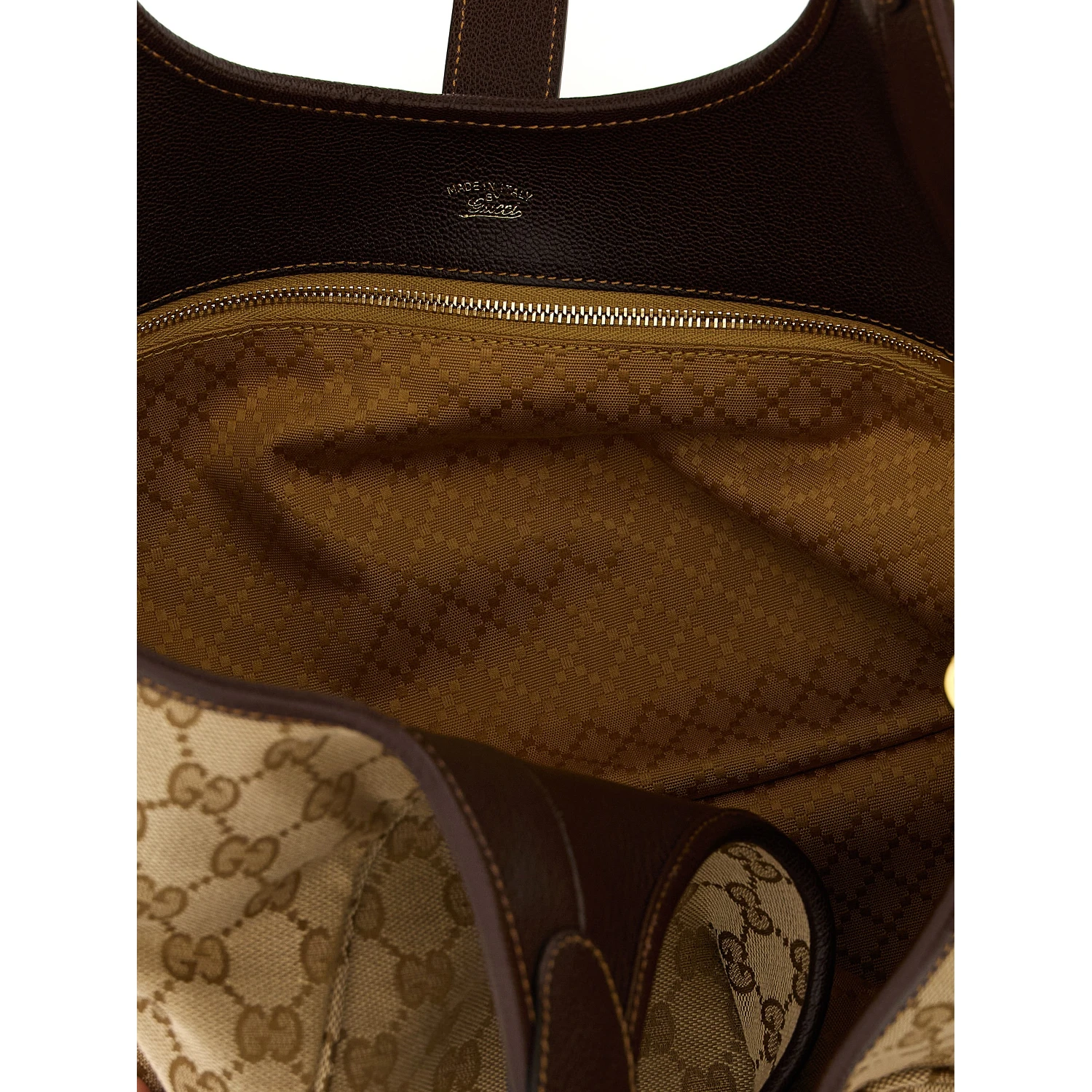 Beige Polyester Tote Bag