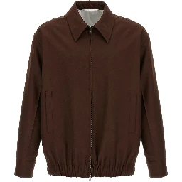 Brown Wool Full-Length Jacket