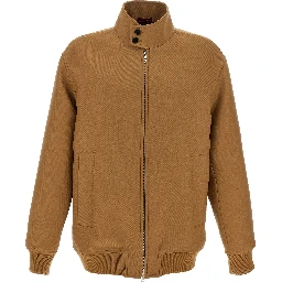 Brown Wool Full-Length Jacket