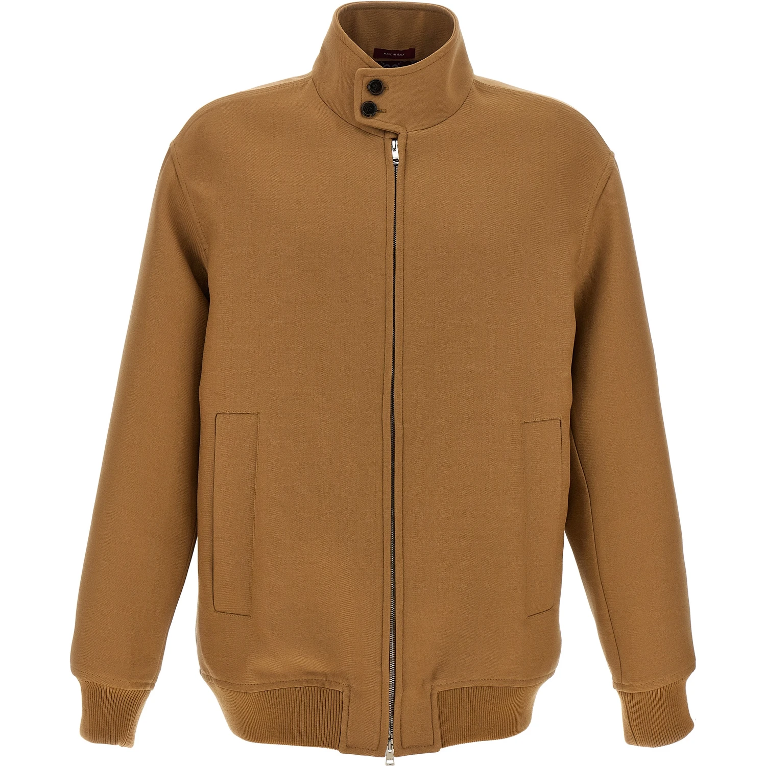 Brown Wool Full-Length Jacket