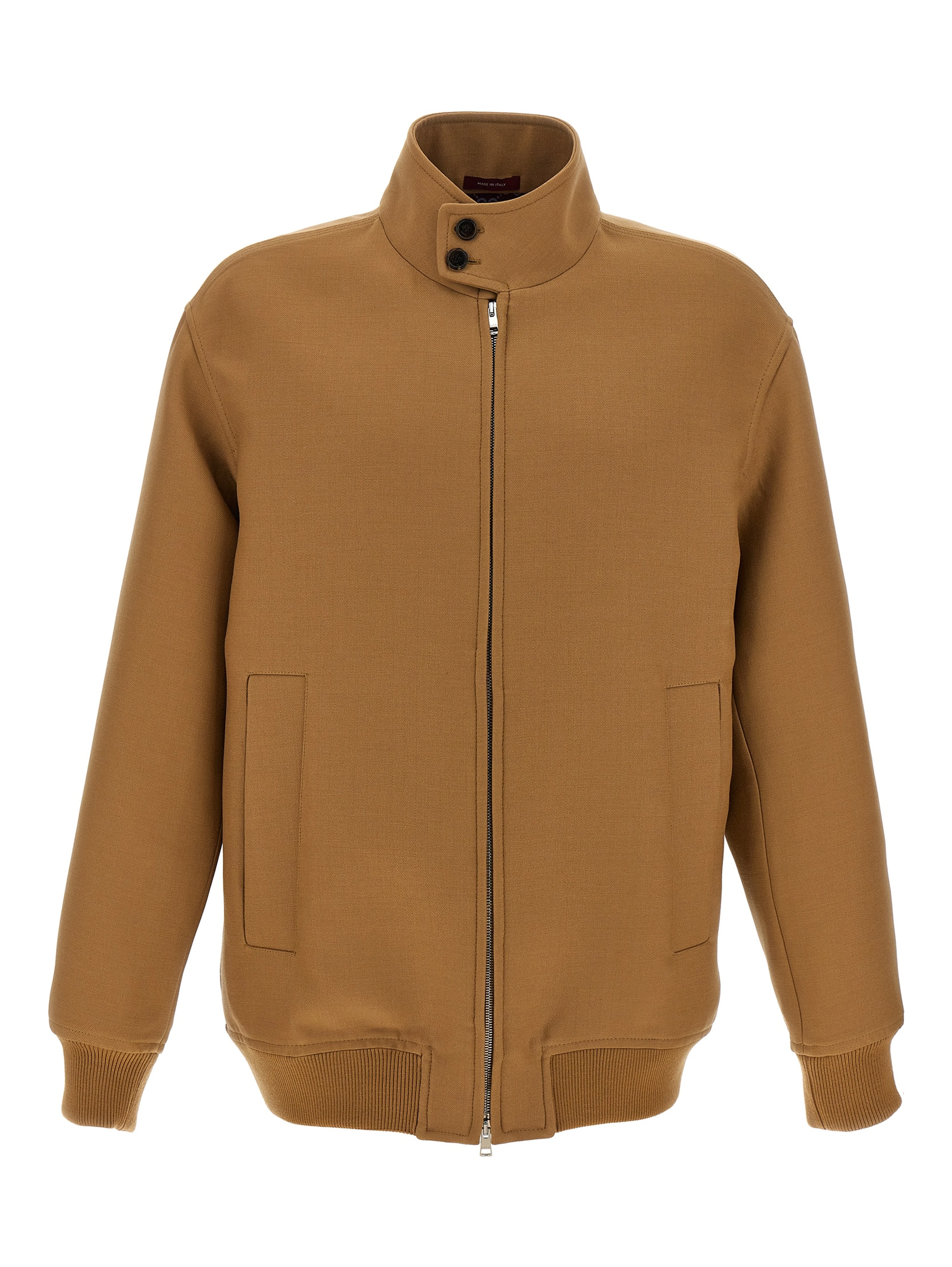 Brown Wool Full-Length Jacket