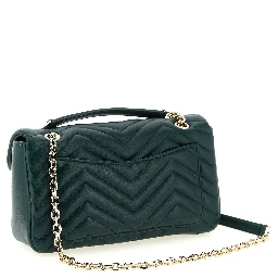 Bicolor Lamb Leather Shoulder Bag