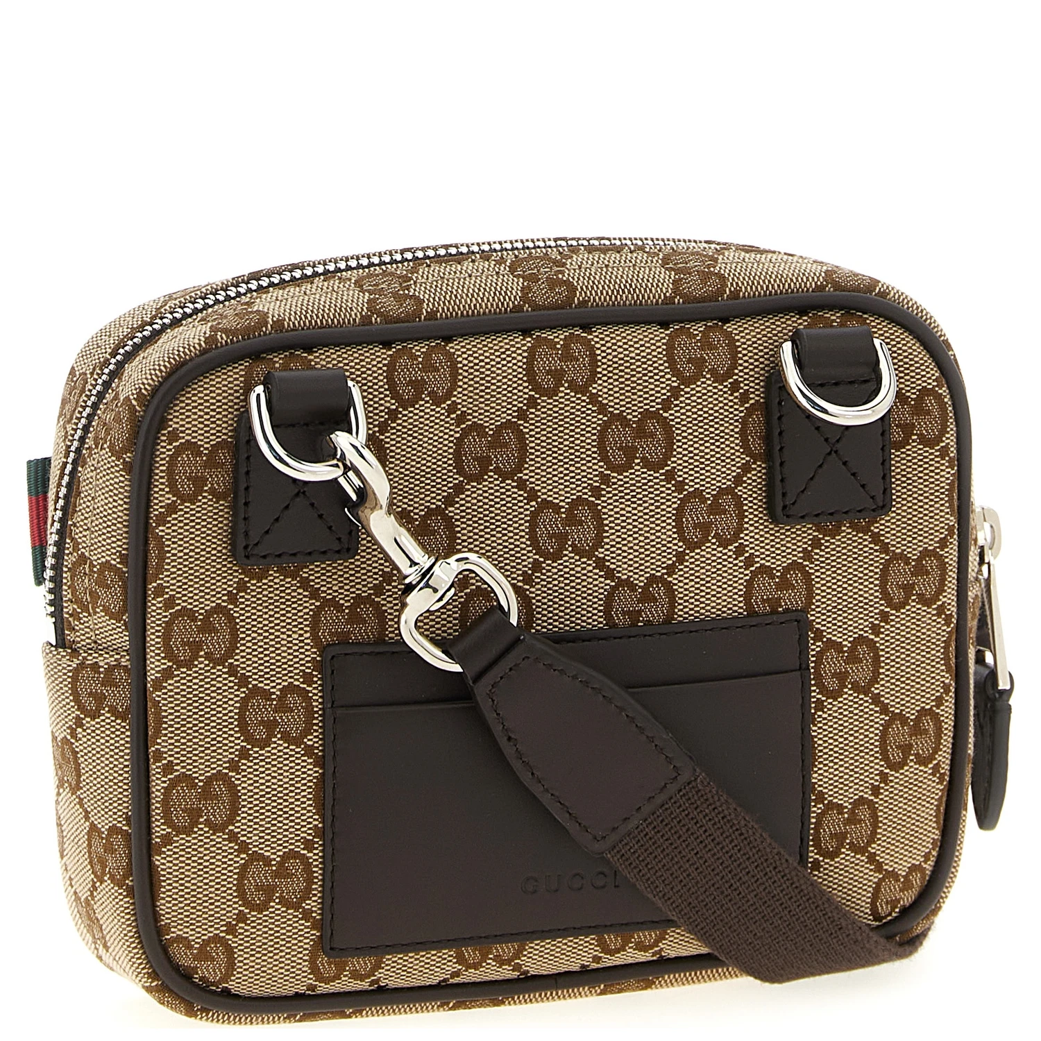Beige Polyester Crossbody Bag