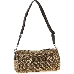 Beige Polyester Crossbody Bag