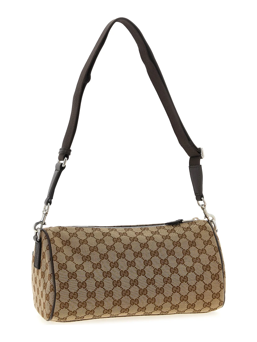 Beige Polyester Crossbody Bag