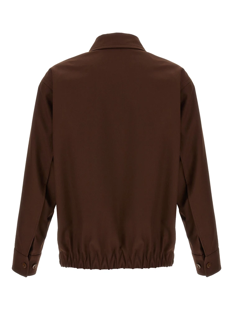 Brown Wool Full-Length Jacket alternative