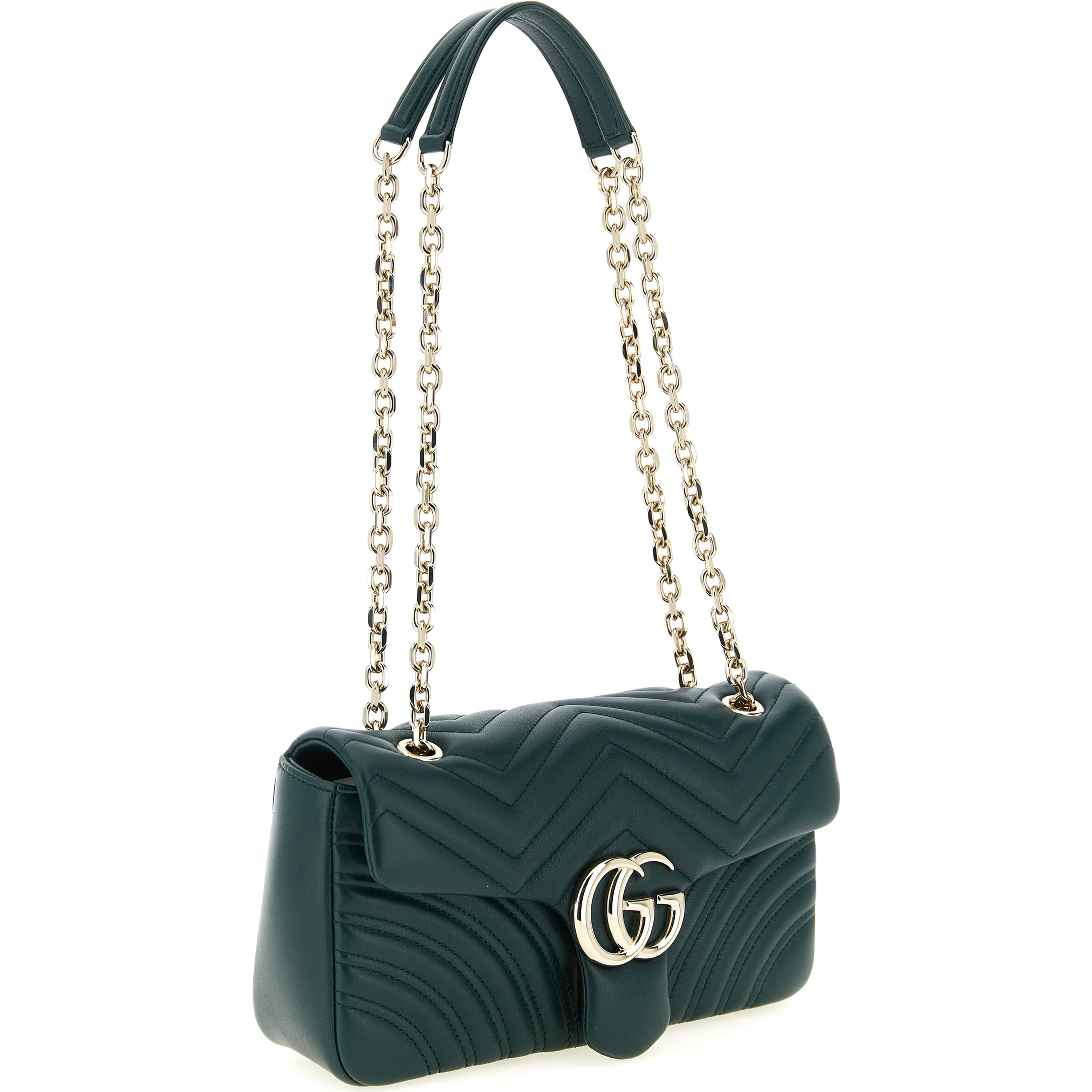 Bicolor Lamb Leather Shoulder Bag