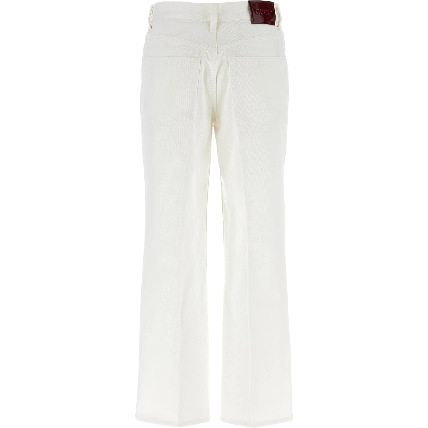 White Cotton Cropped Jeans