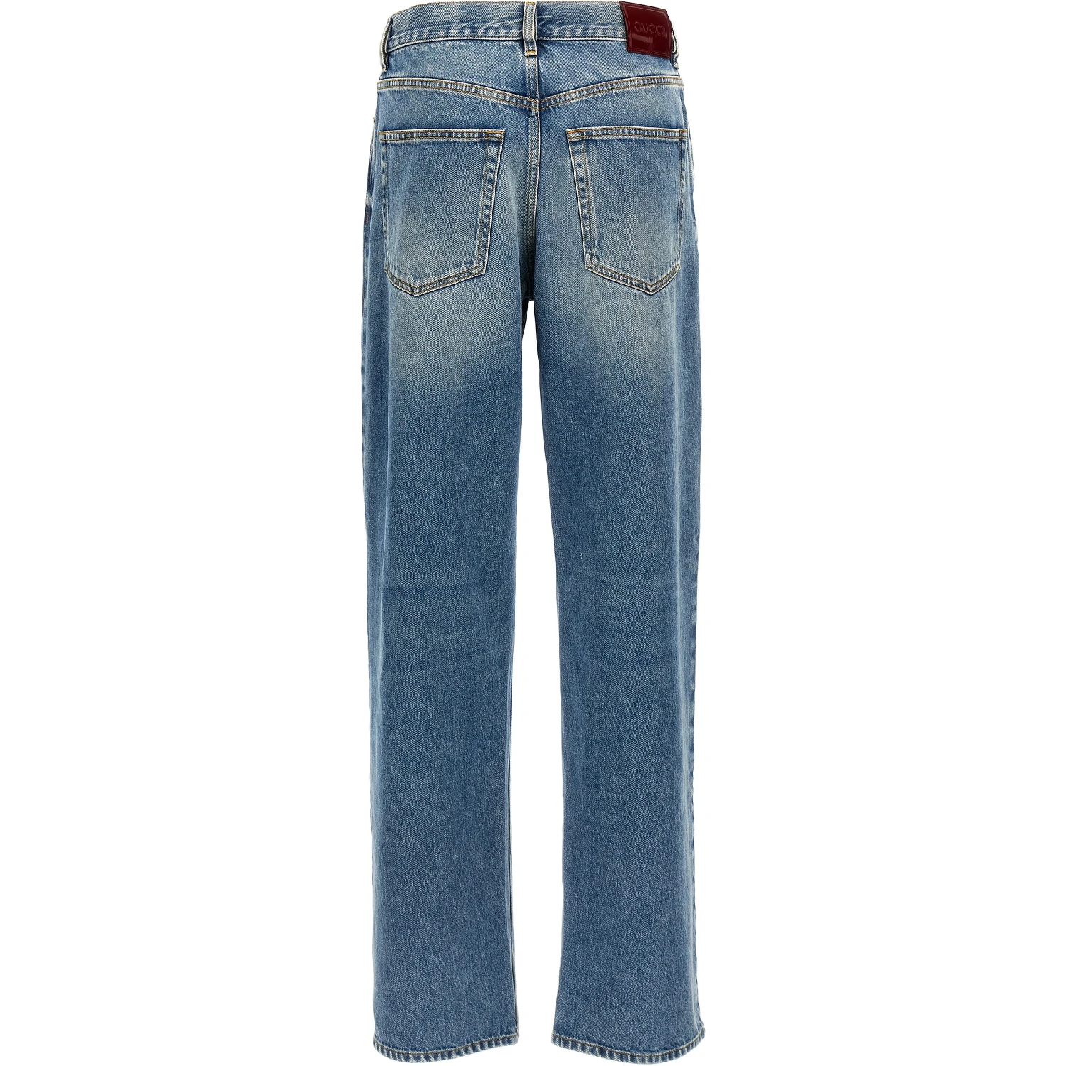 Blue Cotton Boyfriend Jeans