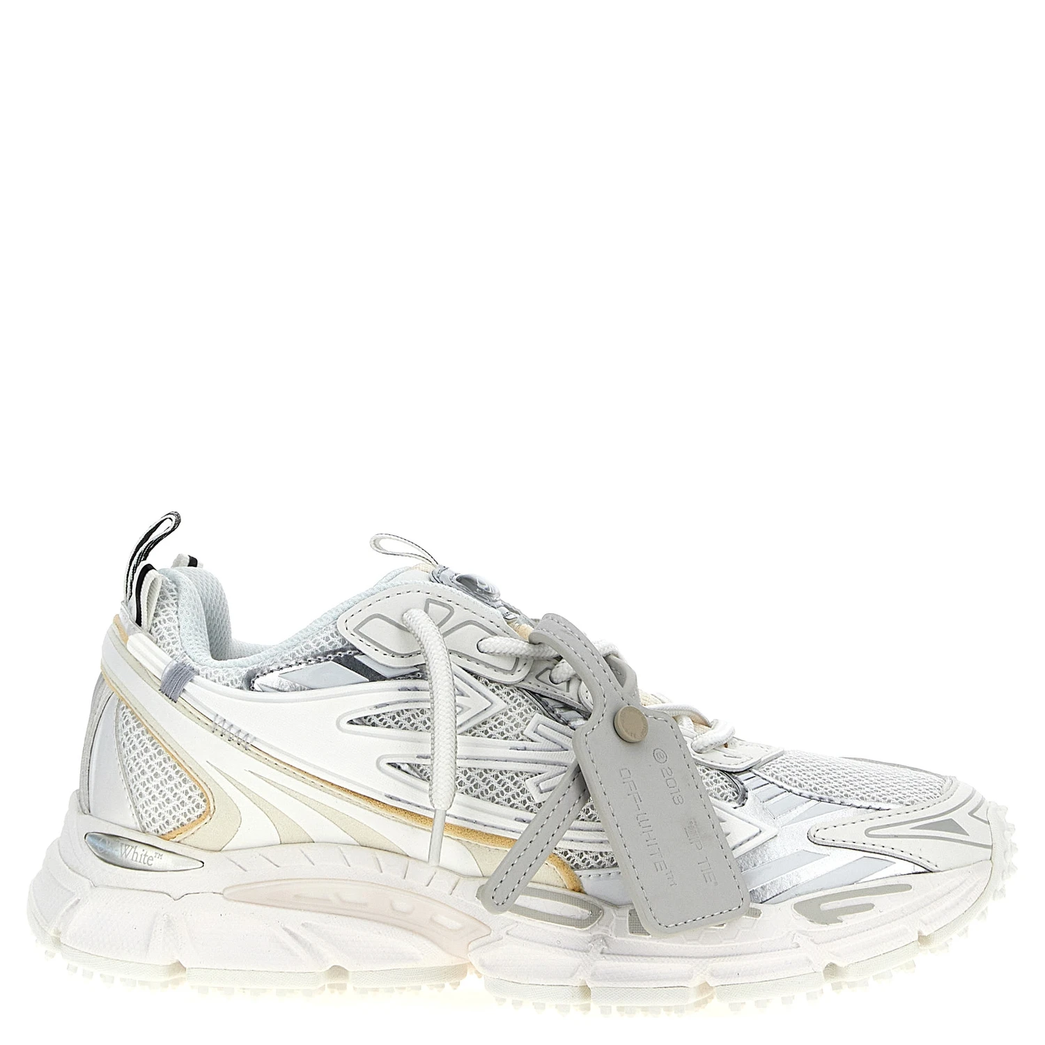 White Polyethylene Athletic Sneakers