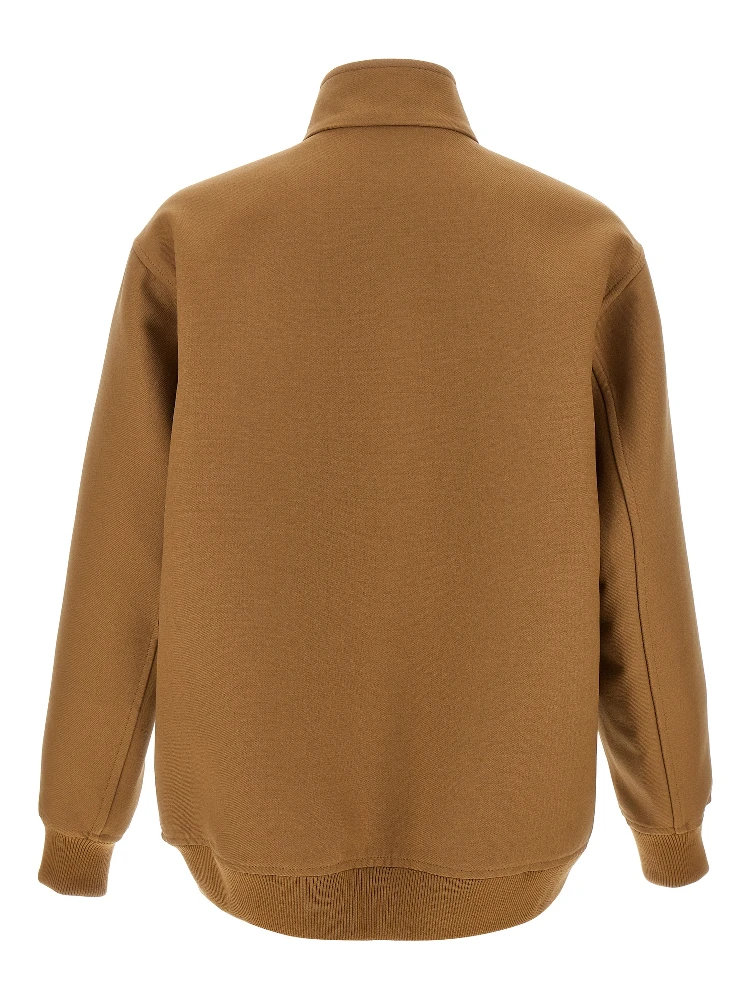 Brown Wool Full-Length Jacket alternative