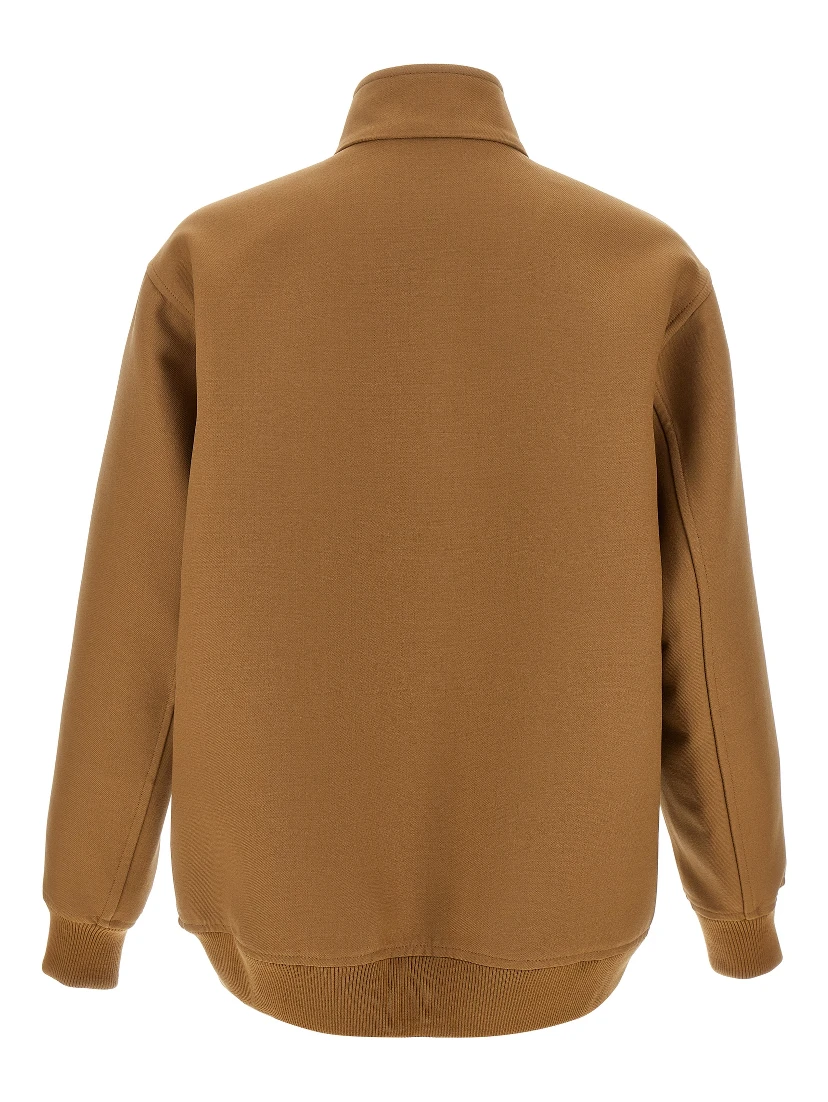 Brown Wool Full-Length Jacket