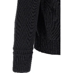 Black Cotton Cardigan