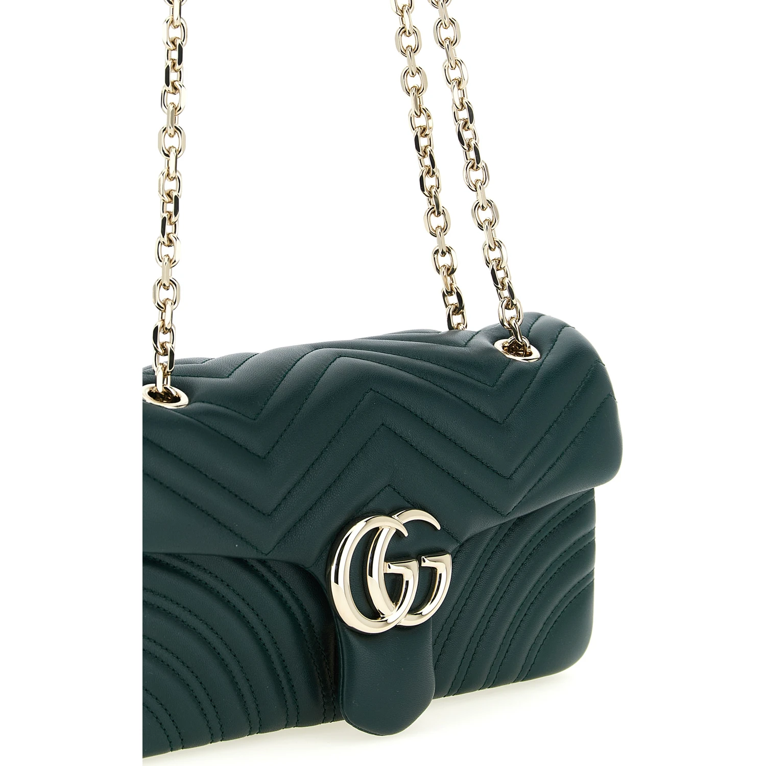 Bicolor Lamb Leather Shoulder Bag