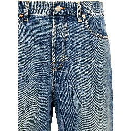 Blue Cotton Boyfriend Jeans