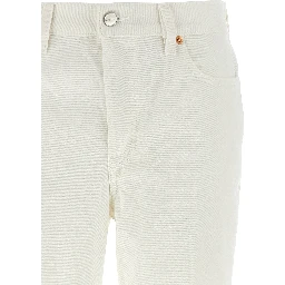 White Cotton Cropped Jeans